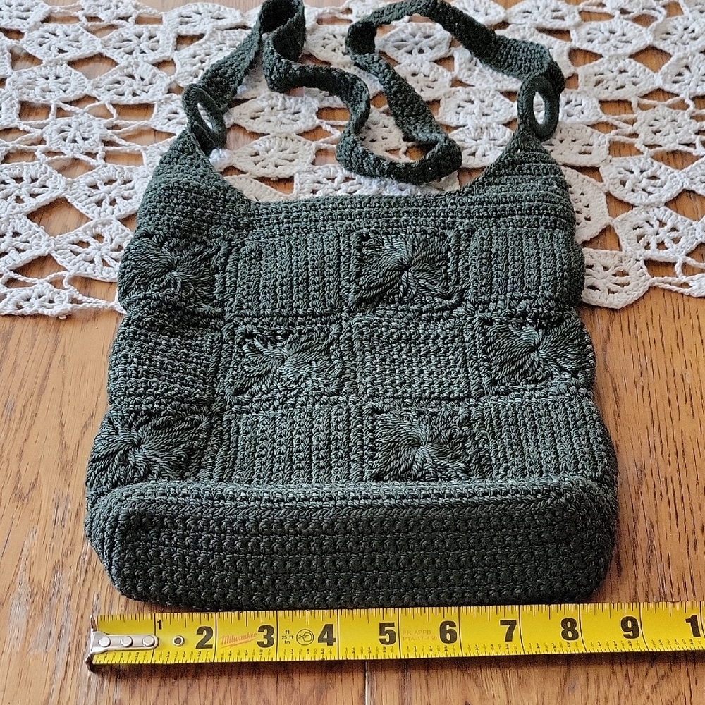 Forest Green Geometric Pattern Shoulder Bag. D - image 4